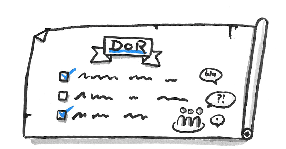 Agiles Arbeiten erleichtert die IT-Dokumentation. Bikablo-Illustration zum Artikel.